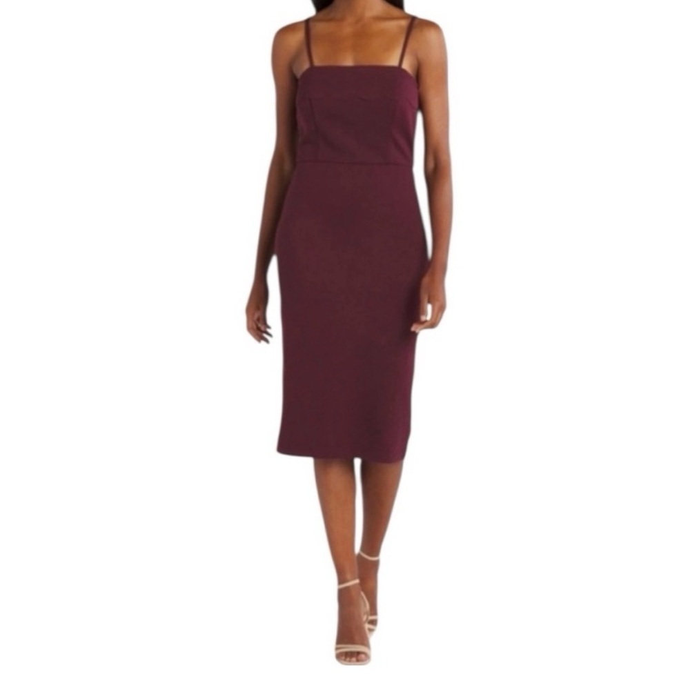 Nine Britton Burgundy Midi Dress Size 2X NWT